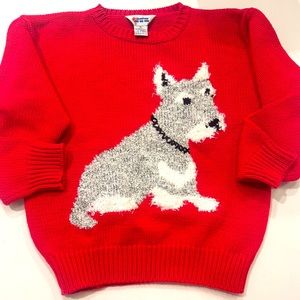 Red dog sweater